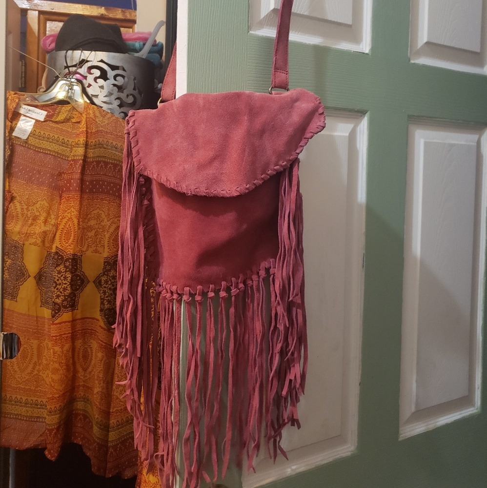 Kimchi Blue Fringe Suede Bag